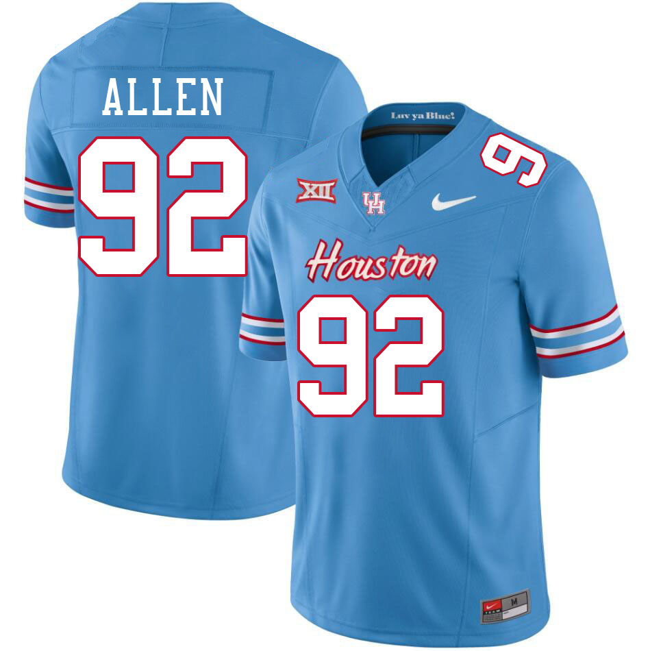 Carlos Allen Houston Jersey,Houston Cougars #92 Carlos Allen Jersey Youth College Uniforms-Oilers